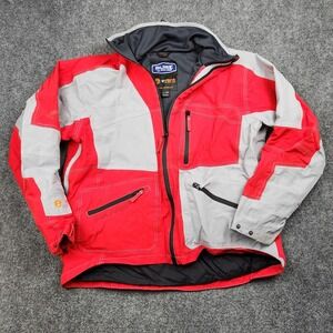 Pure Polaris Octane Jacket Mens Large Red Gray EVent Snowmobile Parka Waterproof
